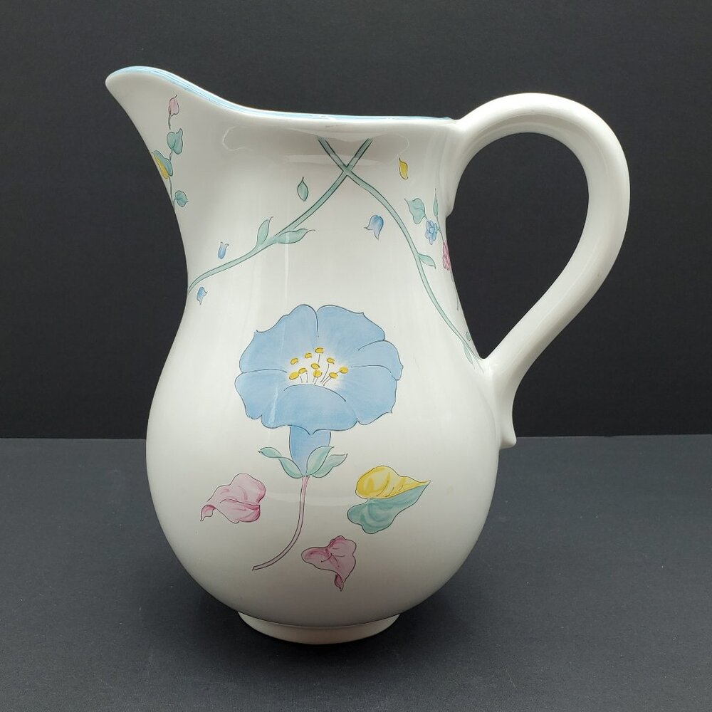 Block Bernarda Victoriana Pitcher 1988 Made in Portugal Floral Pitcher Vase